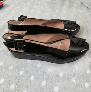 Robert Clergerie Paris Made In France Leather Ballet Peep-toe Size (40) 9 9.5 US